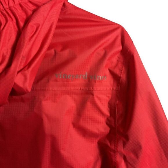 NWT Vineyard Vines Boys Beacon Full Zip Hooded Jacket In Parade Red Size Large - Picture 9 of 16